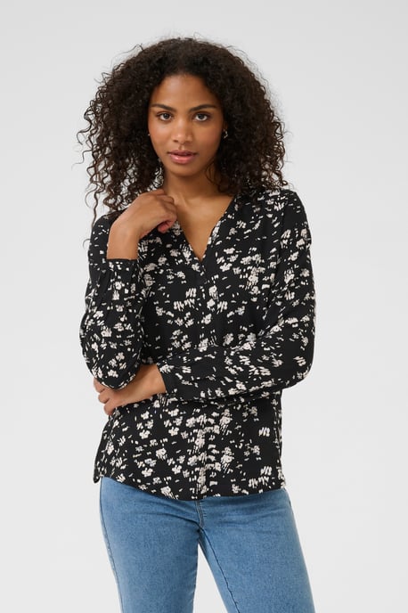Langarm-Bluse KAbeathe Regular fit black white - Image 3