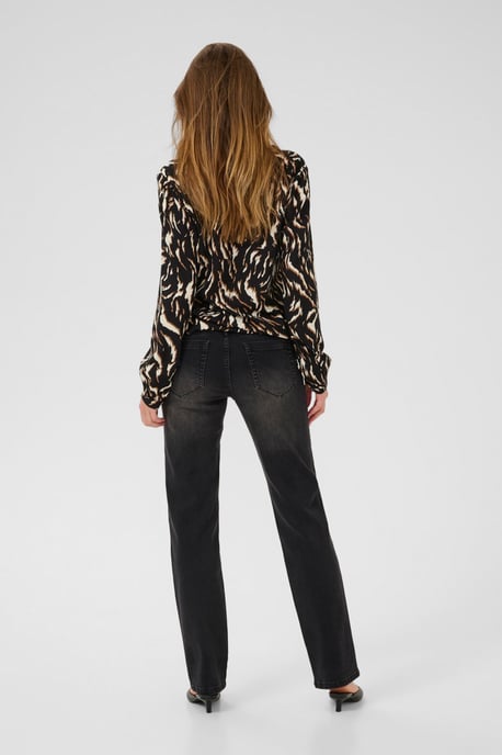 Langarm-Bluse KAditte Regular fit black brown - Image 2
