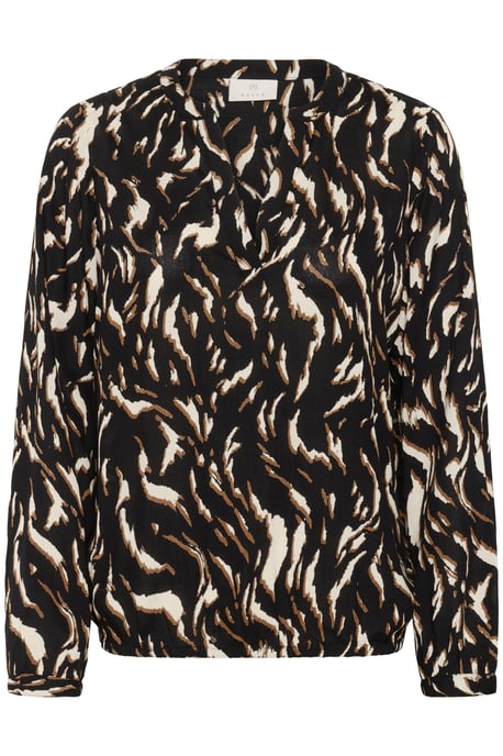 Langarm-Bluse KAditte Regular fit black brown - Image 4