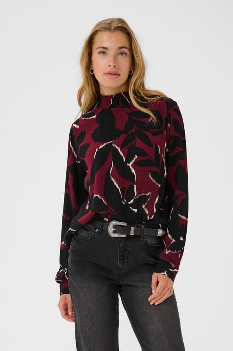 Langarm-Bluse KAamber Regular fit bordo - Image 3