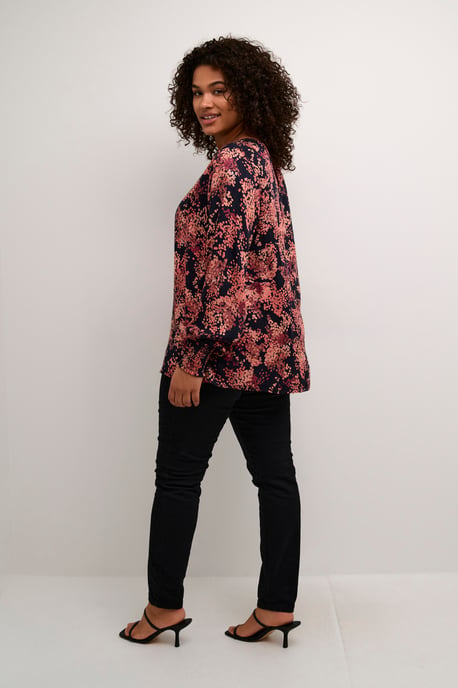 Langarm-Bluse KCjeanetta Regular fit black red - Image 3