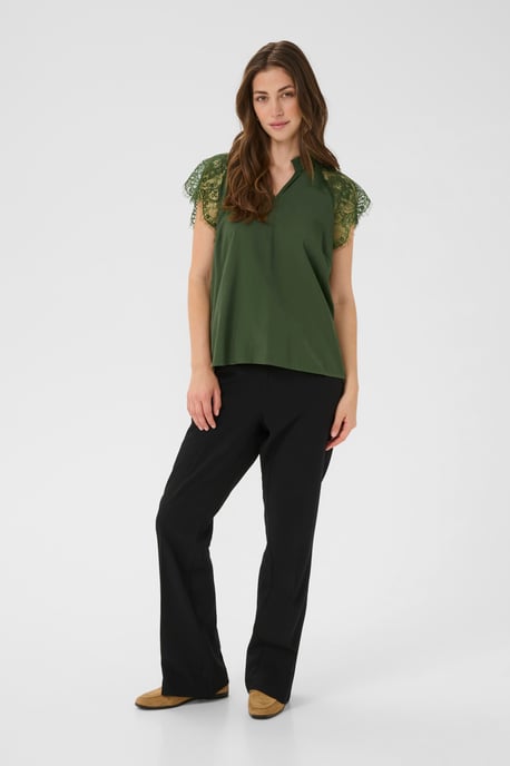 Kurzarm-Bluse CRNola Straight fit green - Image 1