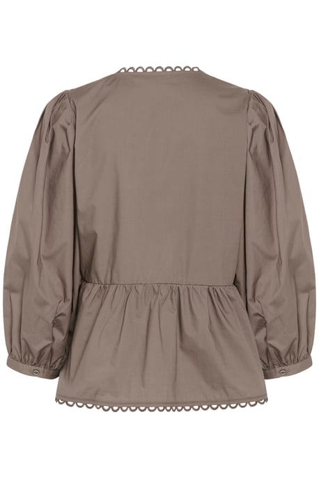 Kurzarm-Bluse KBAnnabelle Peplum fit beige - Image 5