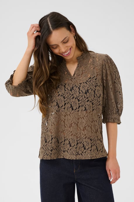 Kurzarm-Bluse CRKaspis A-shape khaki - Image 3