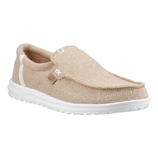 HEYDUDE Mikka Jute Linen Herren Irisch Creme Mokassin Schuhe - Image 6