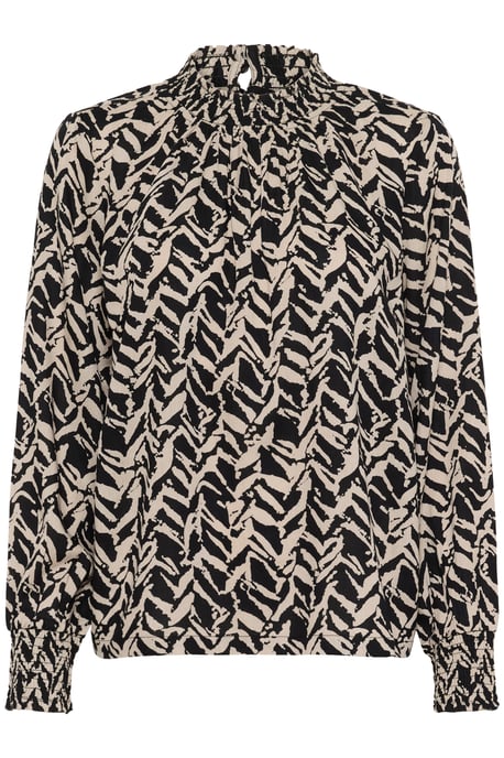 Langarm-Bluse KAdina Regular fit black offwhite - Image 4