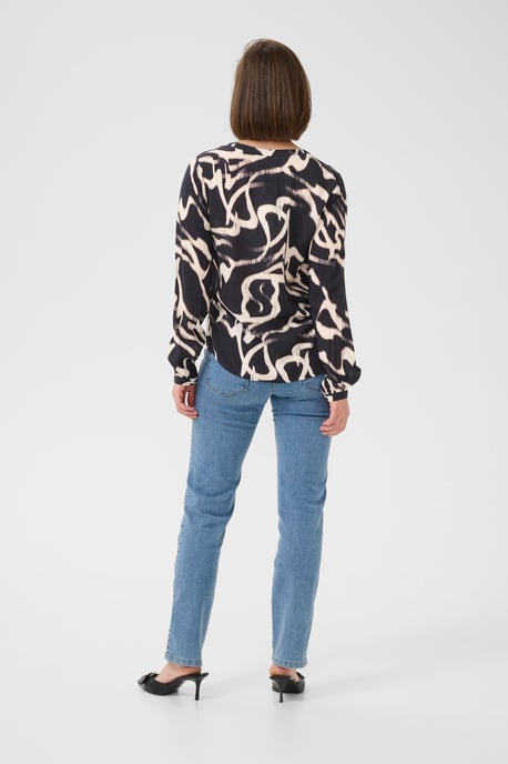 Langarm-Bluse KAbeathe Regular fit black offwhite - Image 2