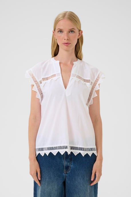 Ärmellose Bluse KBOmmi Straight fit white - Image 3
