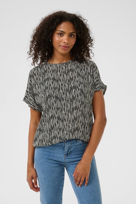 Ärmellose Bluse KAamber Loose fit black offwhite - Image 3