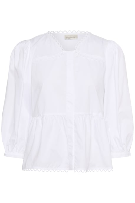 Kurzarm-Bluse KBAnnabelle Peplum fit white - Image 4