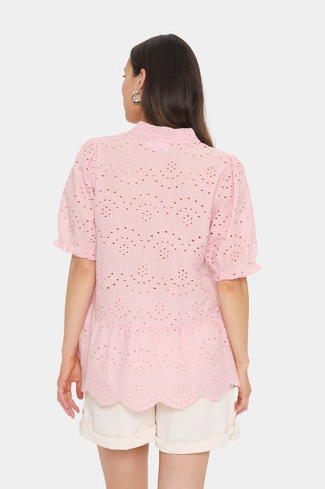 Kurzarm-Bluse GeleksaSZ Gerade Passform rose - Image 3