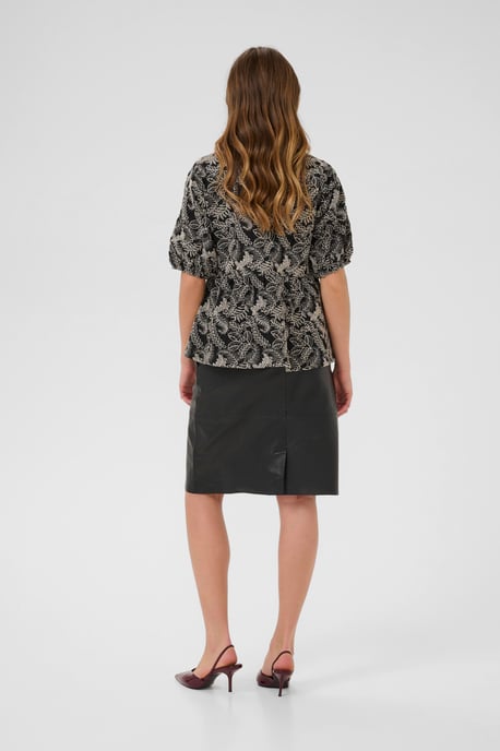 Kurzarm-Bluse CUtaylar Relaxed fit black offwhite - Image 2