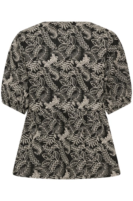 Kurzarm-Bluse CUtaylar Relaxed fit black offwhite - Image 5