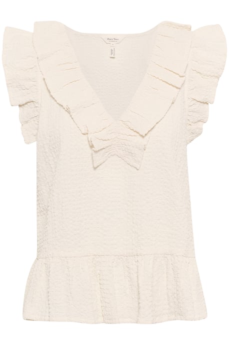 Ärmellose Bluse TrojaPW Gerade Passform white - Image 4