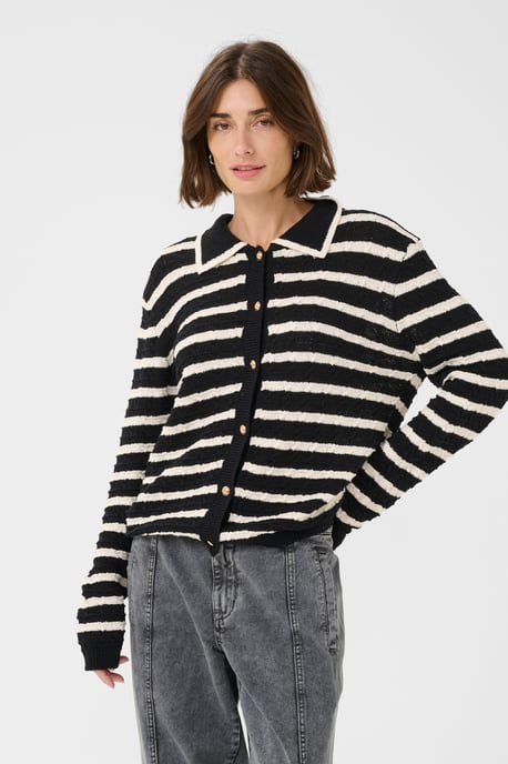 Strickjacke CUursula Casual fit black white - Image 3