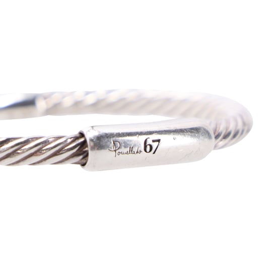 Pomellato 67 Gedrehter Armreif aus silberfarbenem Metall - Image 4