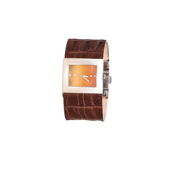Roberto Cavalli – Braune Lederuhr – 10er - Image 1