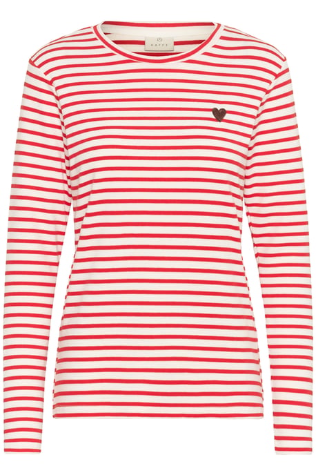 Langarm-Shirt Liddy Regular fit white red - Image 4