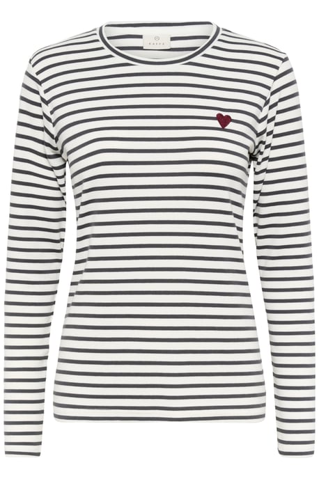 Langarm-Shirt Liddy Regular fit white grey - Image 4