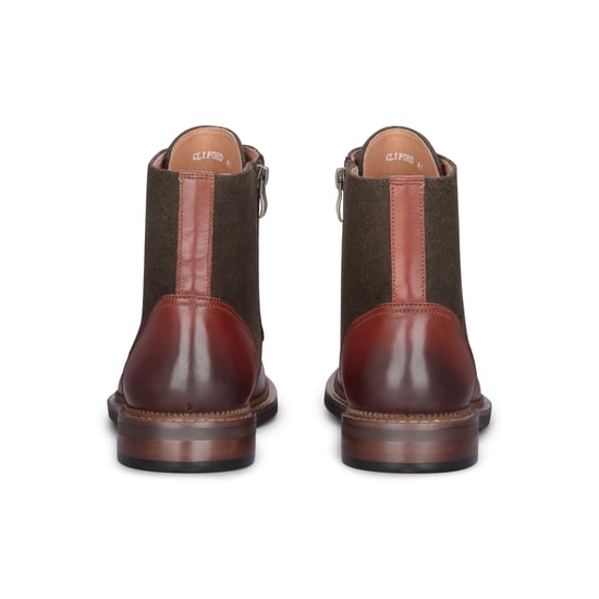 Justin Reess Herren-Stiefeletten aus khakibraunem Brogue-Leder – Clifford - Image 4