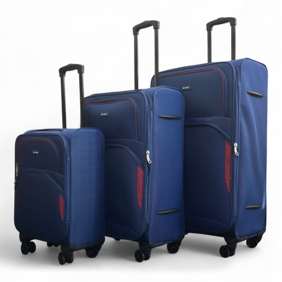 Erweiterbarer weicher, leichter Koffer mit 8 Rädern in Marineblau, Reisetaschen - Image 5