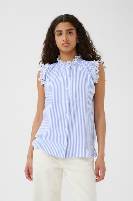 Langarm - Hemd DallyIW Gerade Passform blue white - Image 4