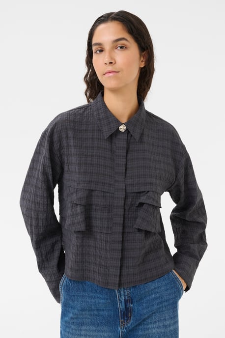 Langarm - Hemd KBAyo Baggy fit navy - Image 3