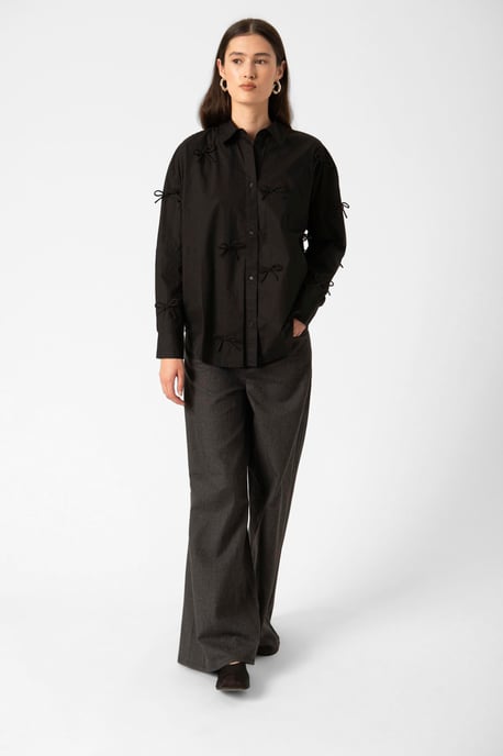 Langarm - Hemd SLJoa Lockere Passform black - Image 1
