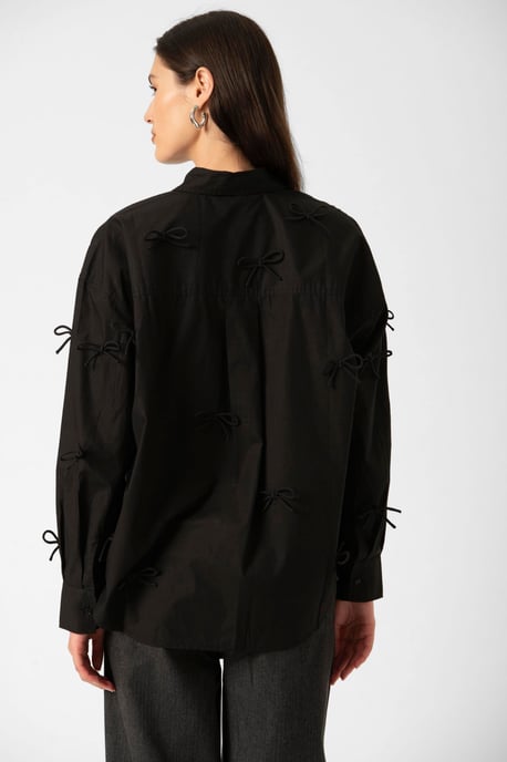 Langarm - Hemd SLJoa Lockere Passform black - Image 3