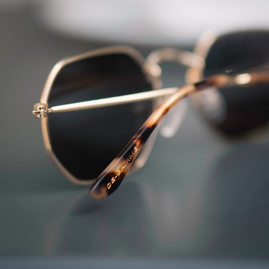 De-Gamme Gold Retro Rechteckige Polarisierte Sonnenbrille – Napoli - Image 3
