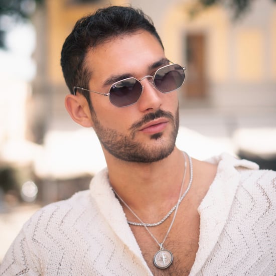De-Gamme Silberne rechteckige Retro-Sonnenbrille mit Polarisation – Napoli - Image 2