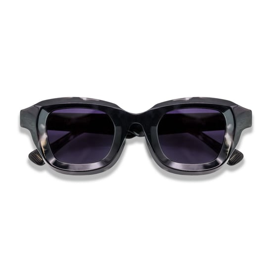 De-Gamme Polarisierte Sonnenbrille mit geometrischem Rahmen in Schwarz – Mailand - Image 2