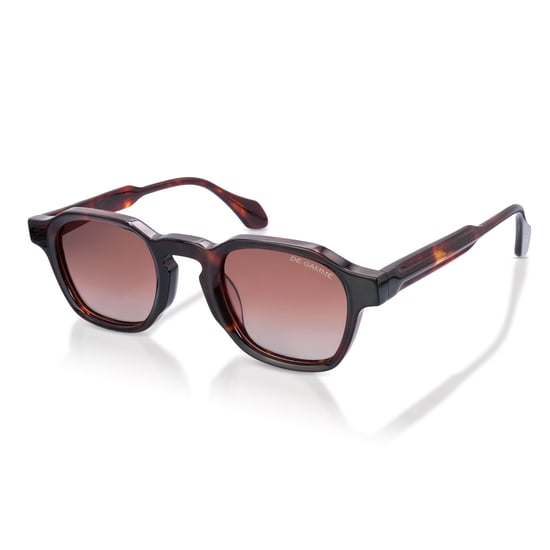 De-Gamme Polarisierte Sonnenbrille mit geometrischem Rahmen in Rot – Saint Marlo - Image 1