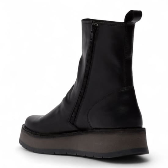 Fly London Damen RENO053FLY Bequeme Ankle Boots aus Leder mit Reißverschluss und Plateausohle, Schwarz - Image 4