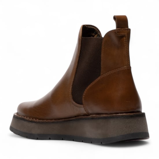 Fly London Damen RAWI131 Chelsea-Stiefel aus Leder zum Hineinschlüpfen, klassisch, bequem, Kamelbraun - Image 4