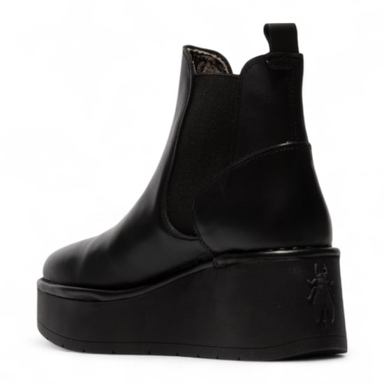 Fly London Damen HELY268 Chelsea-Stiefel aus Leder mit Plateausohle, Schwarz - Image 4