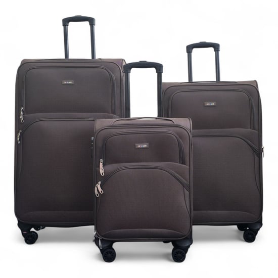 Erweiterbare, weiche, braune, leichte Koffer mit 8 Rädern, Reisetaschen - Image 2