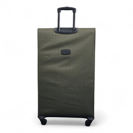 Erweiterbarer weicher, khakigrüner, extragroßer, leichter Koffer mit 8 Rädern, Reisetaschen - Image 6