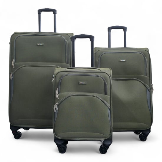 Erweiterbarer weicher Khaki-Grün-Koffer mit 8 Rädern, leichtes Gepäck, Reisetaschen - Image 2