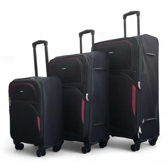 Erweiterbarer weicher schwarzer 8-Rad-Leichtkoffer-Gepäck-Reisetaschen - Image 5