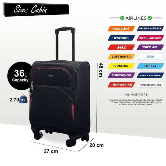 Erweiterbarer weicher schwarzer 8-Rad-Leichtkoffer-Gepäck-Reisetaschen - Image 6