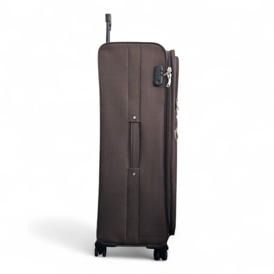 Erweiterbarer, weicher, brauner, extragroßer, leichter Koffer mit 8 Rädern, Reisetaschen - Image 5