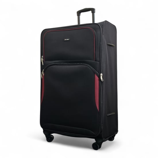 Erweiterbarer, weicher, schwarzer, extragroßer, leichter Koffer mit 8 Rädern, Reisetaschen - Image 4