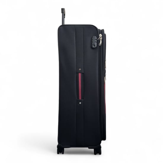 Erweiterbarer, weicher, schwarzer, extragroßer, leichter Koffer mit 8 Rädern, Reisetaschen - Image 5