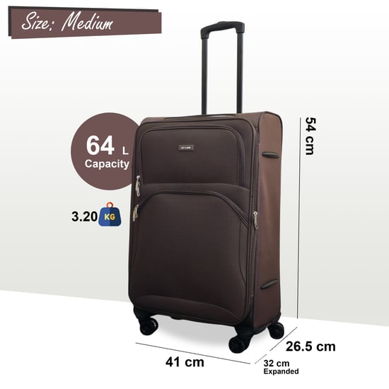 Erweiterbarer weicher brauner 8-Rad-Leichtkoffer, Reisetaschen, 4er-Set - Image 4