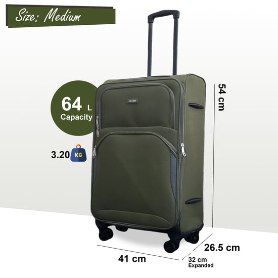 Erweiterbarer weicher Khaki-Grün-Koffer mit 8 Rädern, leichtes Gepäck, Reisetaschen, 4er-Set - Image 5