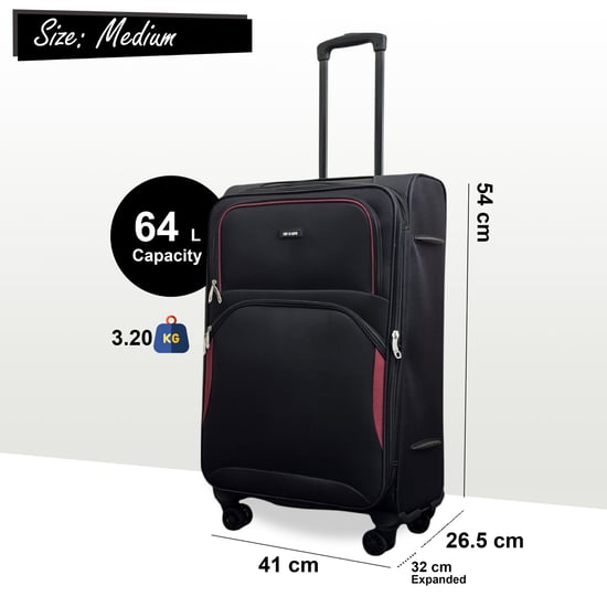 Erweiterbarer weicher schwarzer 8-Rad-Leichtkoffer, Reisetaschen, 4er-Set - Image 5