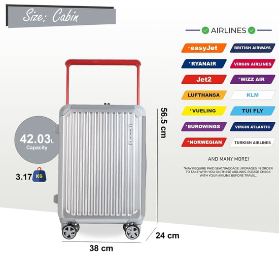 Hartschalenkoffer in Silber von Rimowa inspiriert, TSA-Kabinengepäck, langlebiger Spinner-Koffer - Image 2