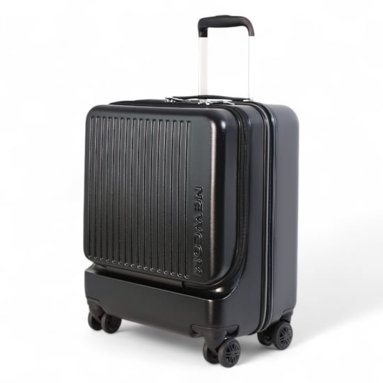 Robuster EasyJet Ryanair Handgepäck-Reisekoffer, 39 x 26 x 51,5 cm, vorne offen, Schwarz - Image 4