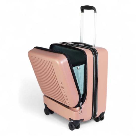Robuster EasyJet Ryanair Handgepäck-Reisekoffer, 39 x 26 x 51,5 cm, Rosa, vorne offen - Image 6